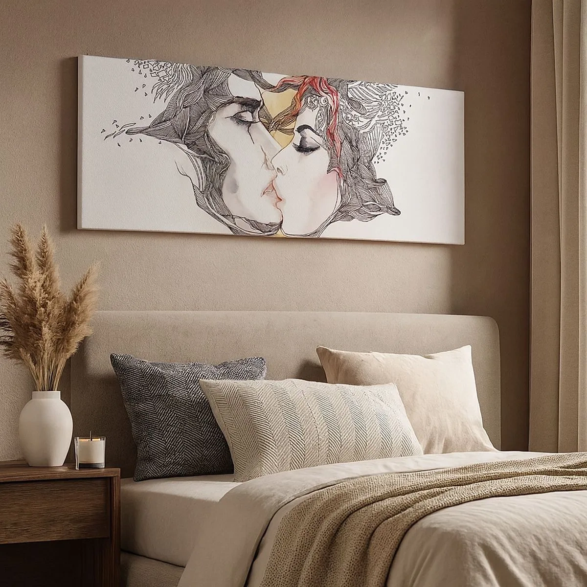 Canvastavla - Bild på duk - Världen existerar inte - 100x40 cm