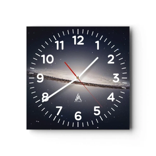 Väggklocka - Klocka på glas - En gång i en galax långt, långt borta.... - 30x30 cm