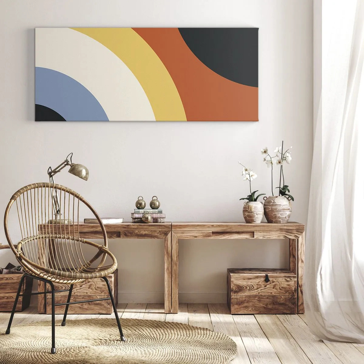 Canvastavla - Bild på duk - Mot varandra - 100x40 cm