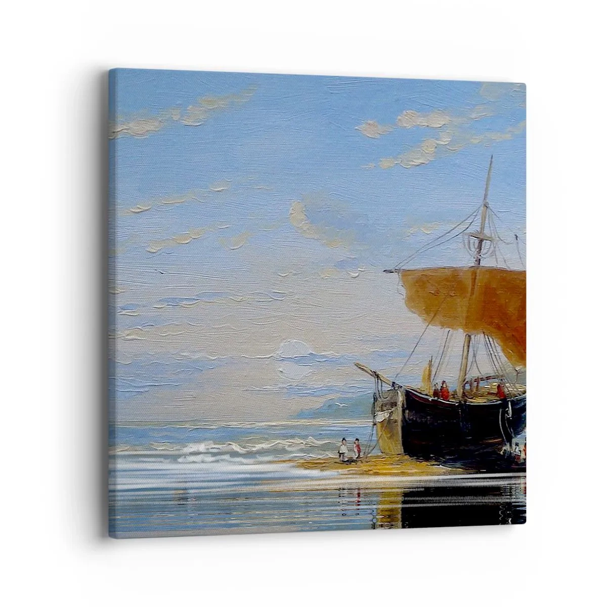 Canvastavla - Bild på duk - Vatten, jord, luft - 40x40 cm