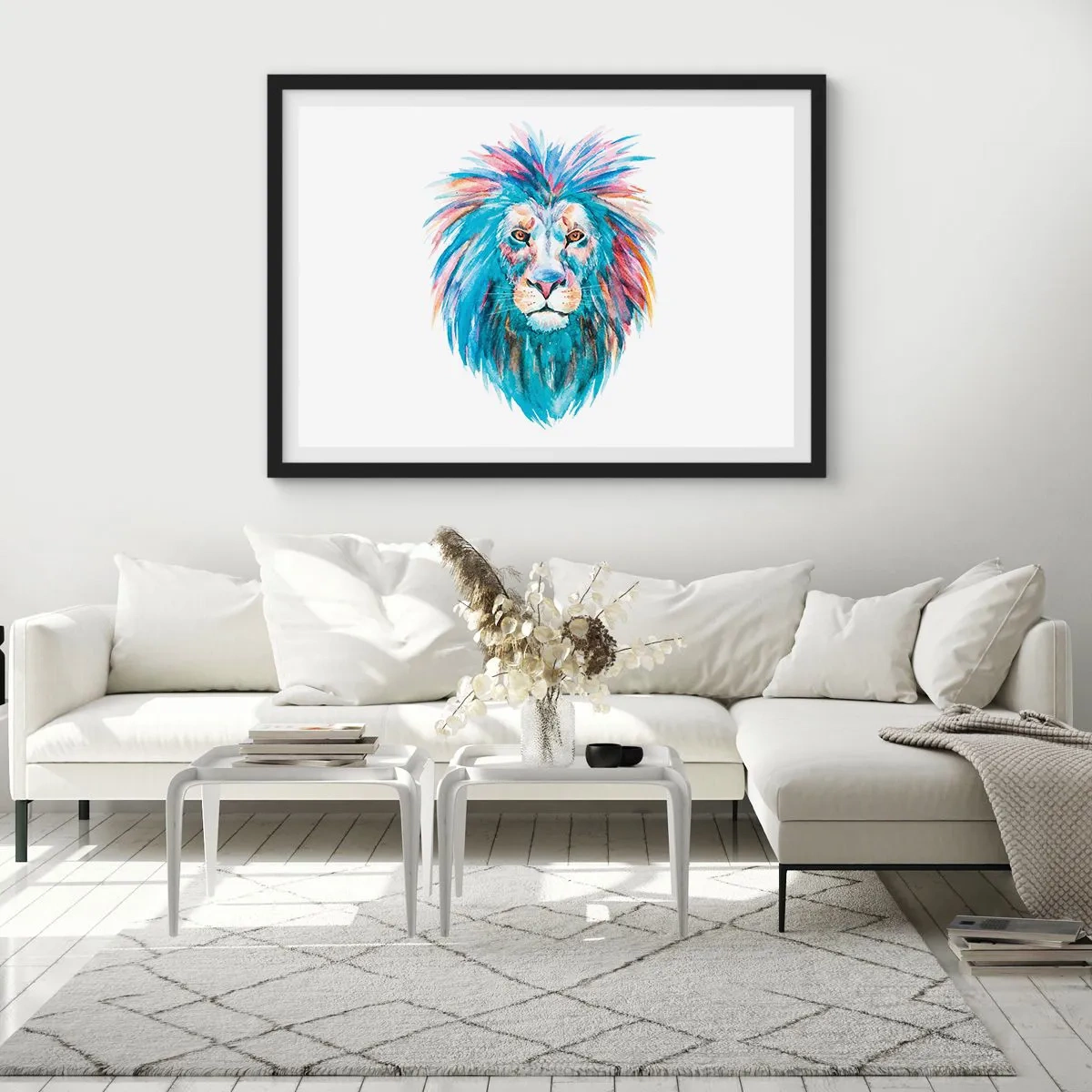 Affisch i svart ram - Elektrifierande aura - 100x70 cm