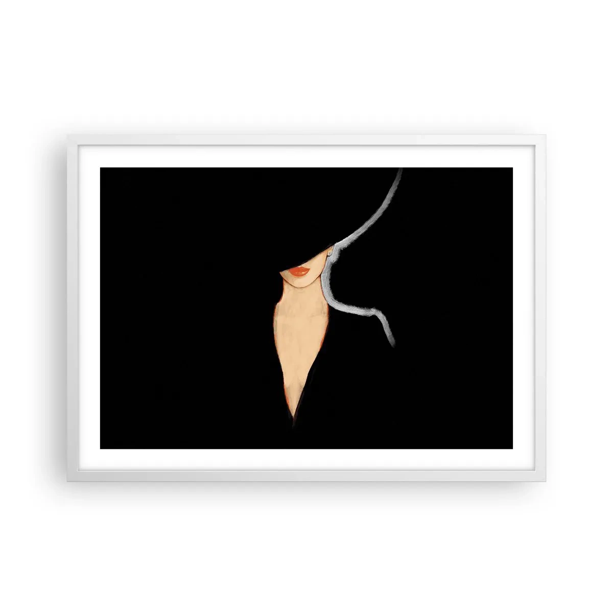 Affisch i vit ram - Elegans och stil - 70x50 cm