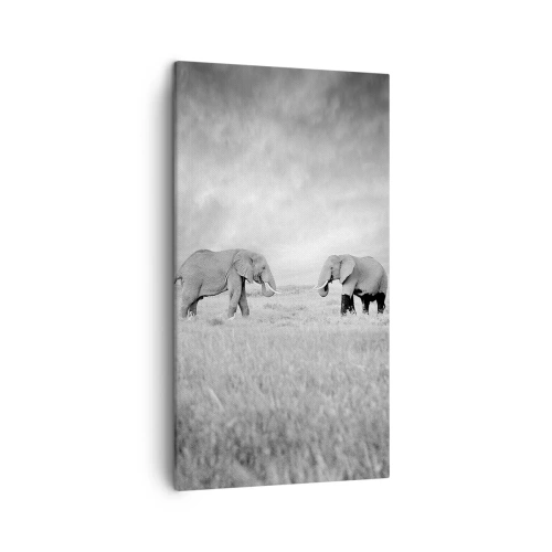 Canvastavla - Bild på duk - Grått är vackert - 45x80 cm