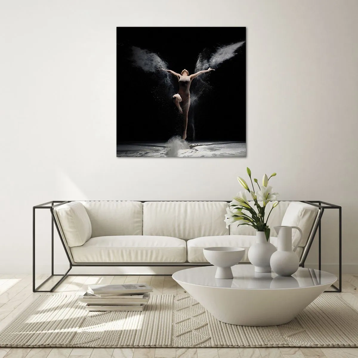 Glastavla - Bild på glas - Alverna finns - 50x50 cm