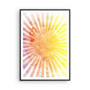 Affisch i svart ram - Solupp- och nedgångar - 70x100 cm