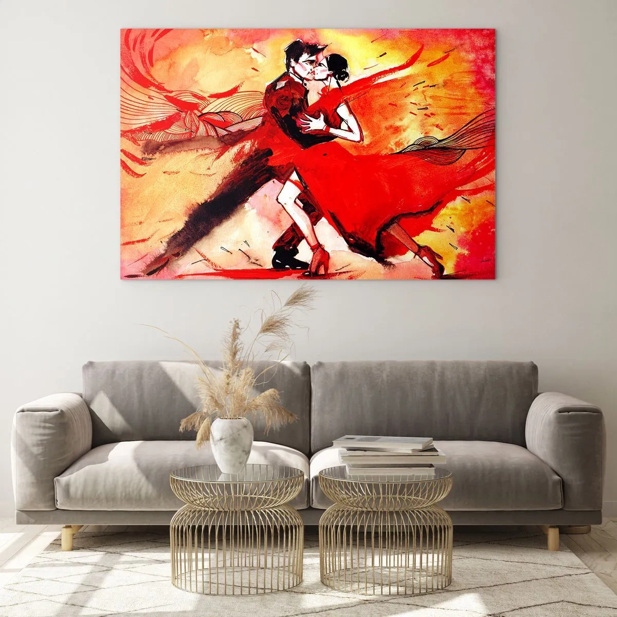 Glastavla - Bild på glas - Passionens lila rytm - 120x80 cm