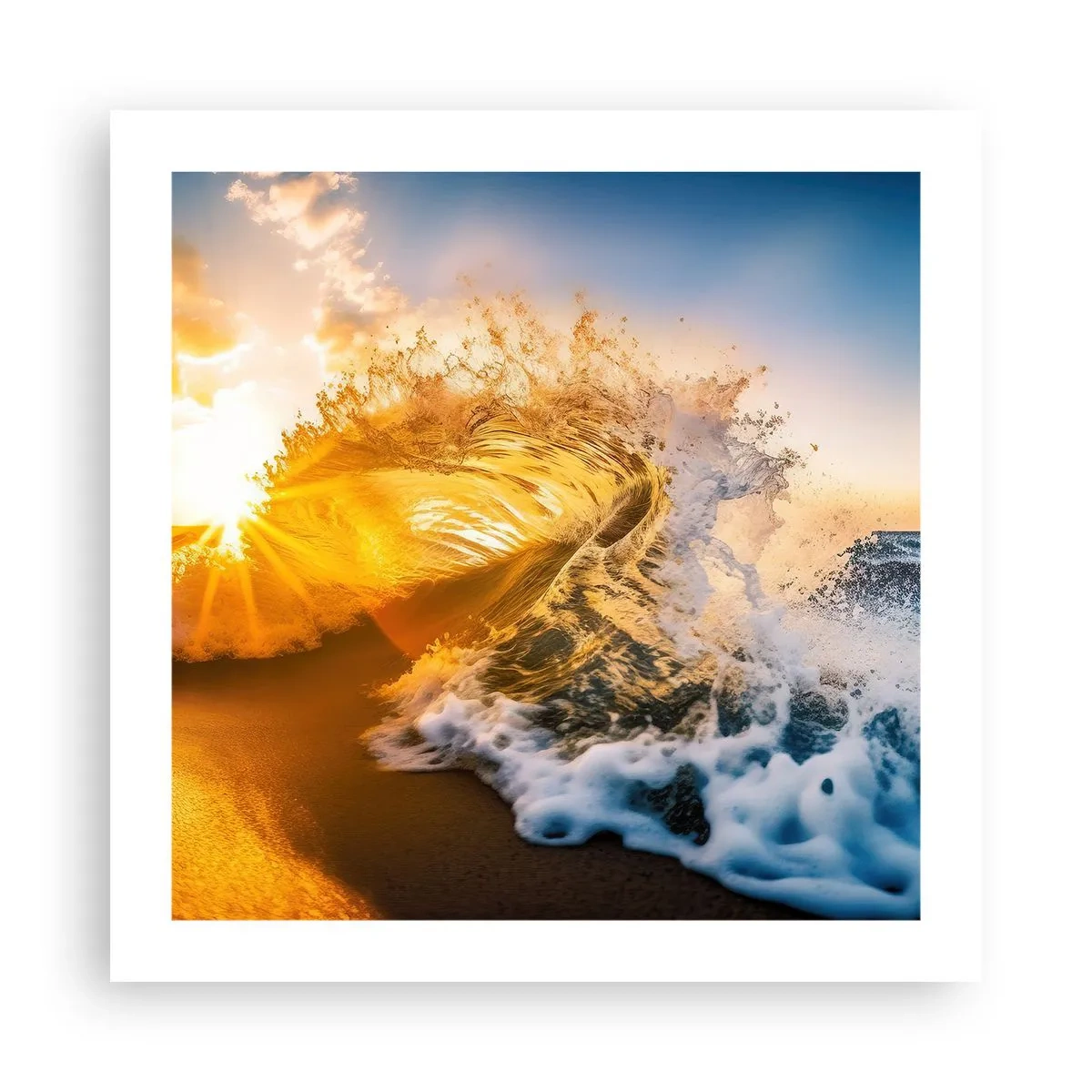 Affisch - Lek i sanden - 50x50 cm