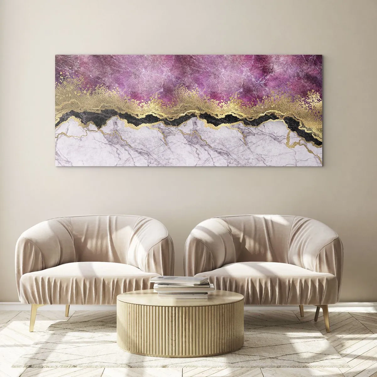 Glastavla - Bild på glas - På gränsen - 100x40 cm