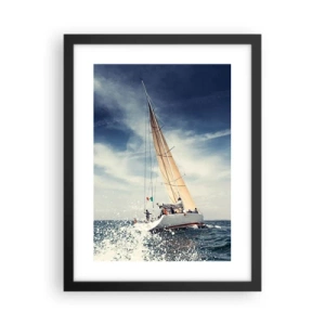 Affisch i svart ram - De hinner inte ikapp oss! - 30x40 cm