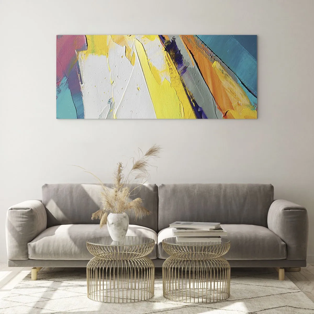 Glastavla - Bild på glas - Världens anatomi - 90x30 cm