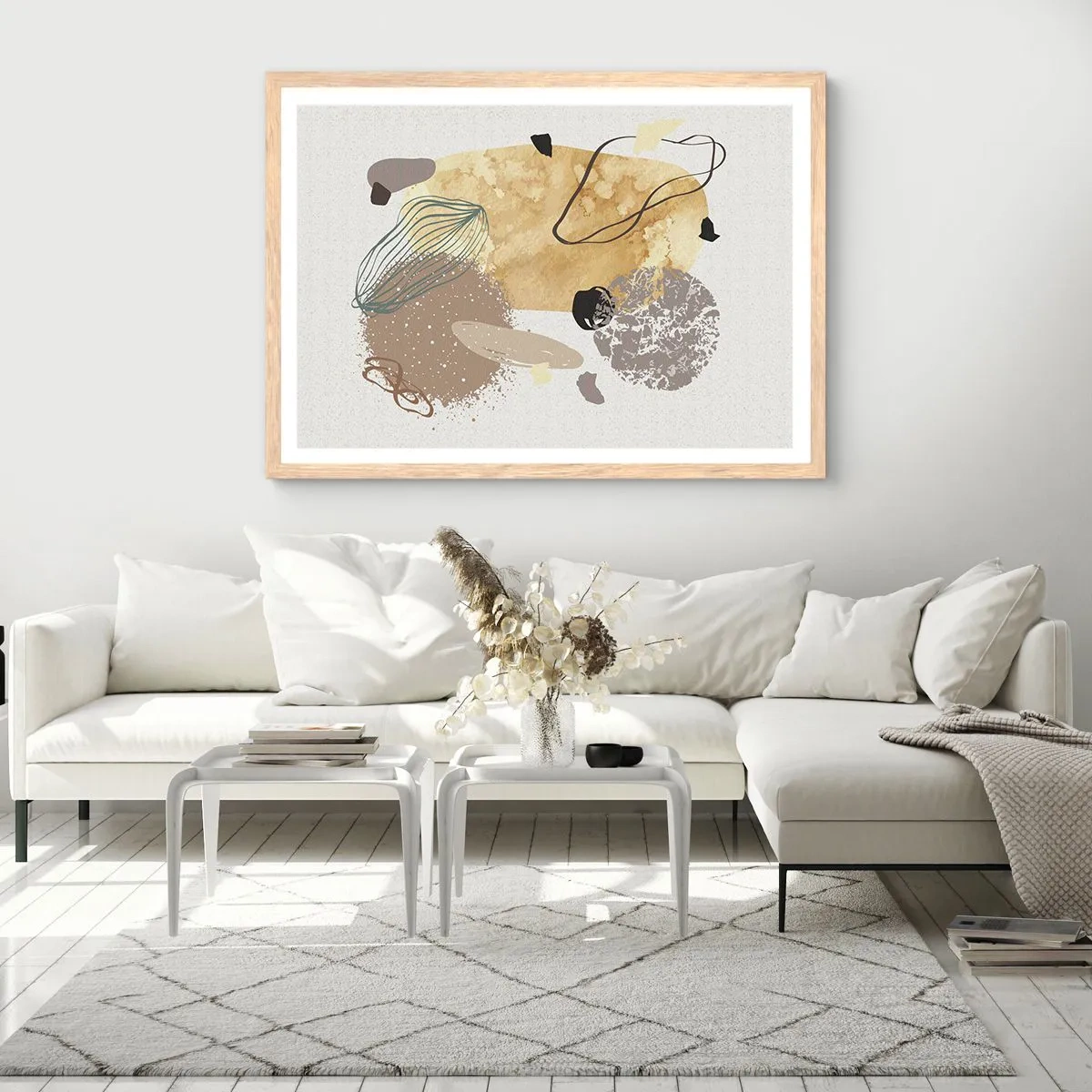 Affisch i ram av ljusek - Olika former - 100x70 cm