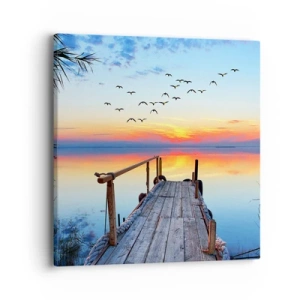 Canvastavla - Bild på duk - Dags att vända hem... - 40x40 cm