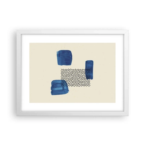 Affisch i vit ram - Abstrakt kvartett - 40x30 cm