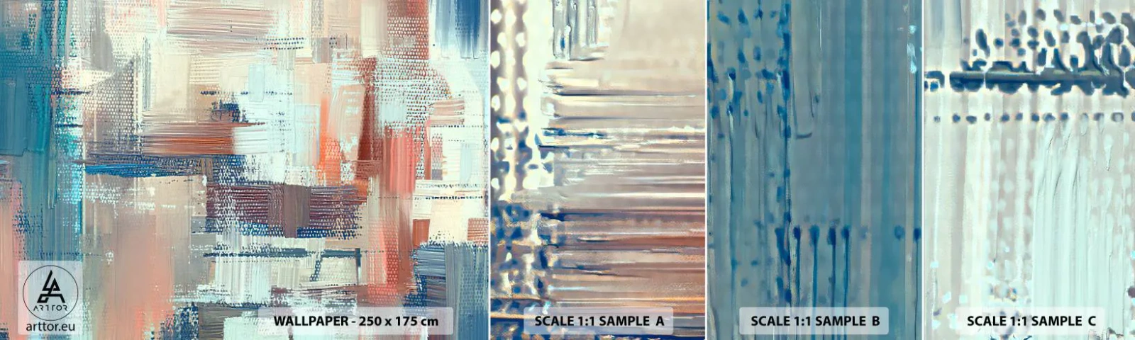 Provbit av självhäftande fototapet Deluxe Sticker - Att nå ljuset - Pastell, Minimalism, Ljus - 100x30 cm