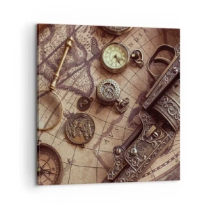 Canvastavla - Bild på duk - Äventyret kallar - 60x60 cm