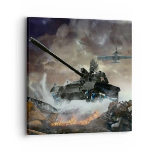 Canvastavla - Bild på duk - Slaget är hemskt och vackert - 30x30 cm