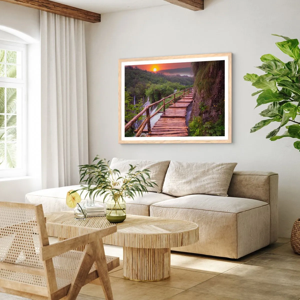 Affisch i ram av ljusek - Otrolig skönhet - 100x70 cm