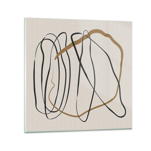 Glastavla - Bild på glas - Komposition: besittande dans - 30x30 cm
