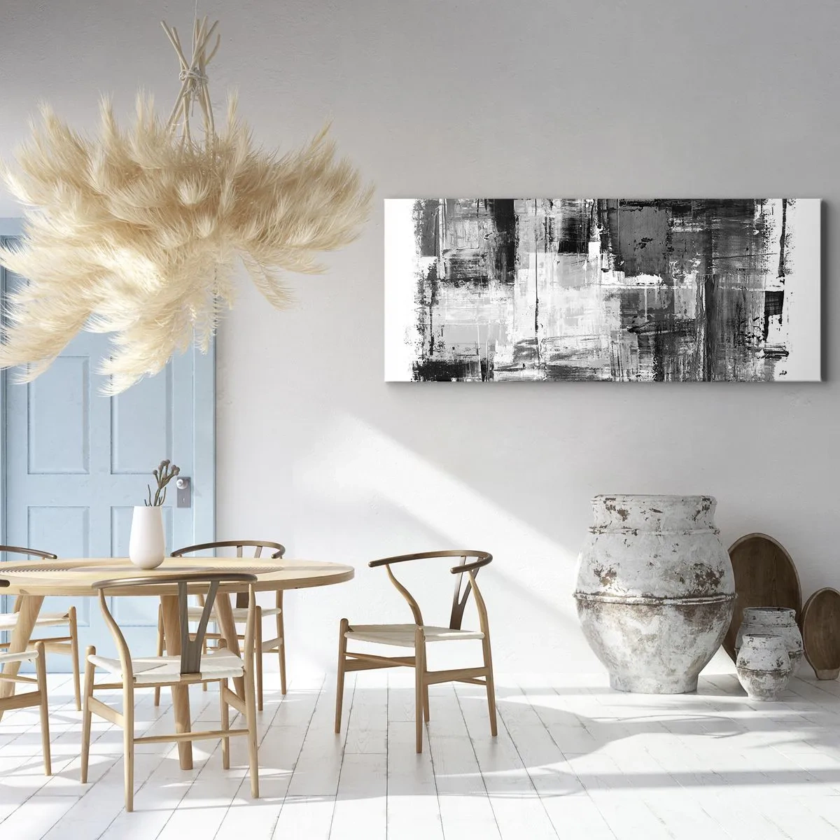 Canvastavla - Bild på duk - Grått är vackert - 120x50 cm