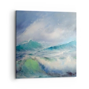 Canvastavla - Bild på duk - "Orkanen vrålade med triumf…' - 70x70 cm