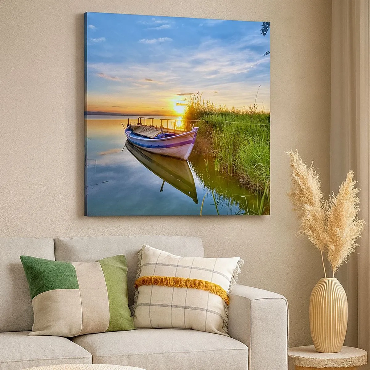 Canvastavla - Bild på duk - Uppfyllda drömmars vik - 30x30 cm