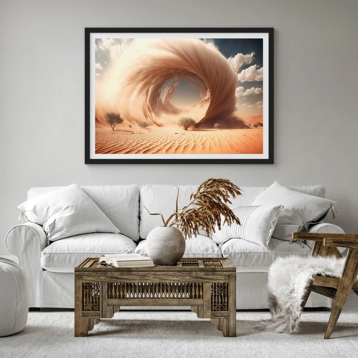 Affisch i svart ram - Öppen portal - 70x50 cm