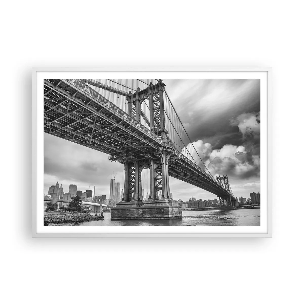 Affisch i vit ram - Till stadens hjärta - 100x70 cm