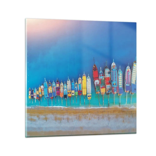 Glastavla - Bild på glas - Ur fågelperspektivet - 40x40 cm