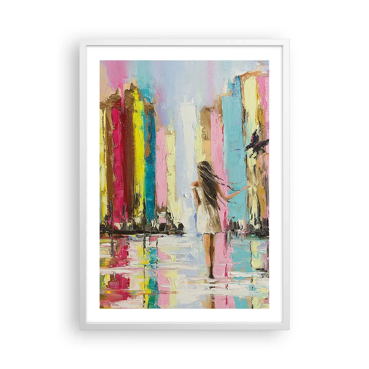 Affisch i vit ram - Kom med mig - 50x70 cm