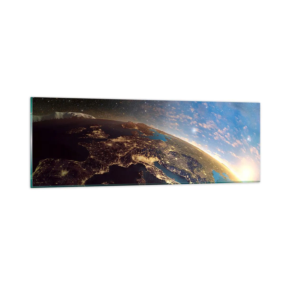 Glastavla - Bild på glas - Låt oss titta på varandra på avstånd - 90x30 cm