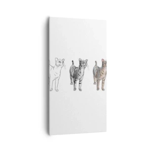 Canvastavla - Bild på duk - Teckningslektion - 55x100 cm