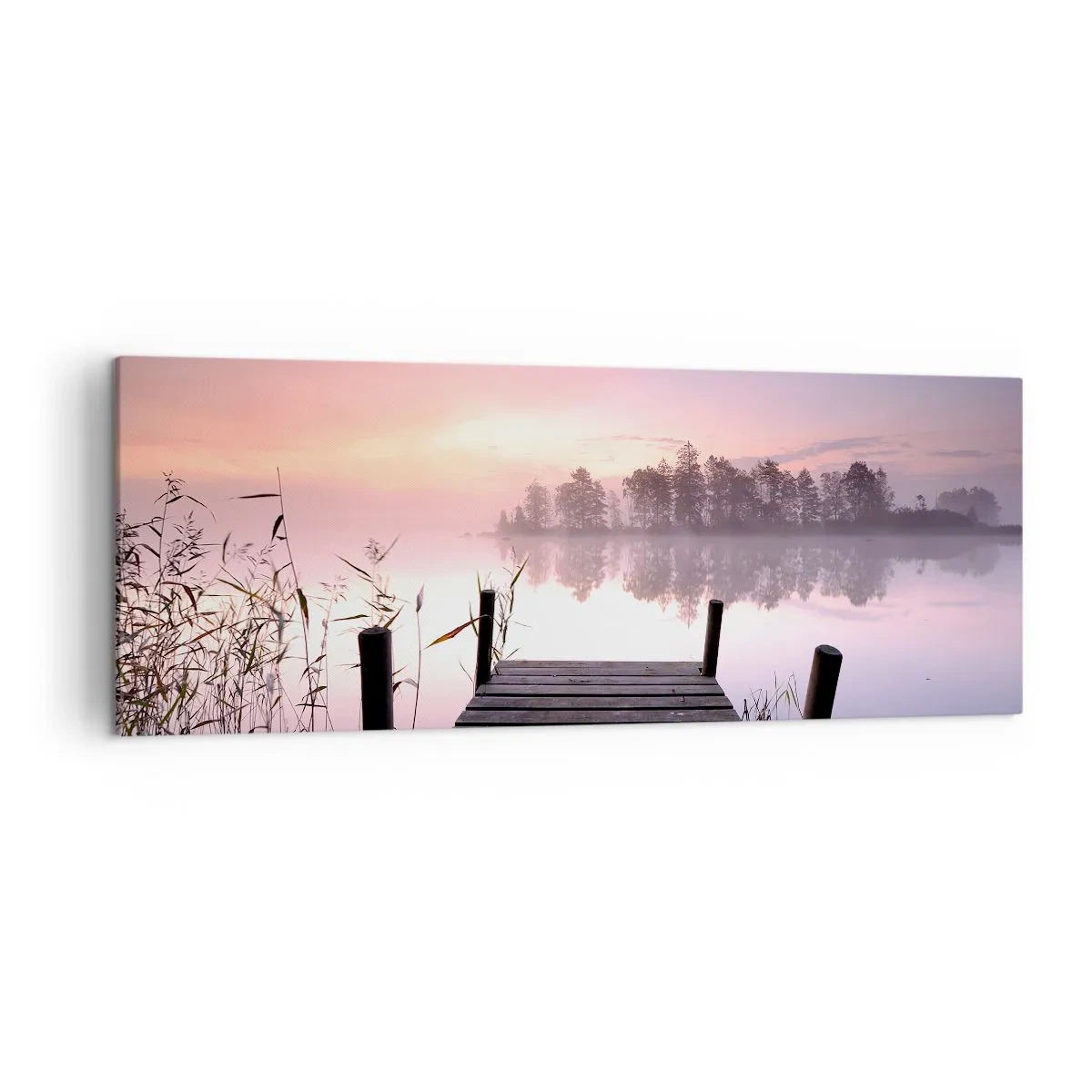 Canvastavla - Bild på duk - Ur liljedimman... - 140x50 cm