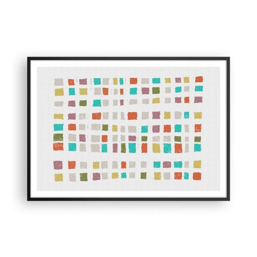 Affisch i svart ram - Ett okänt spel - 100x70 cm