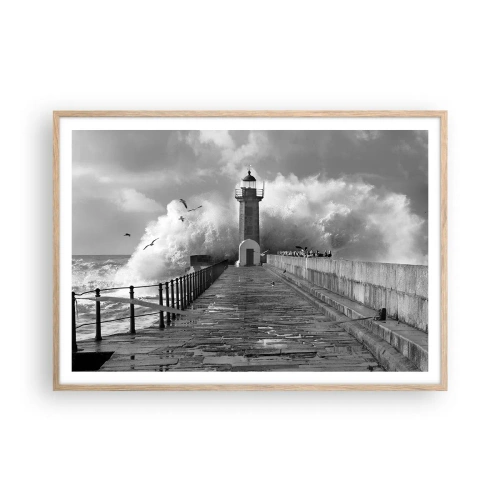 Affisch i ram av ljusek - Orädd  - 100x70 cm