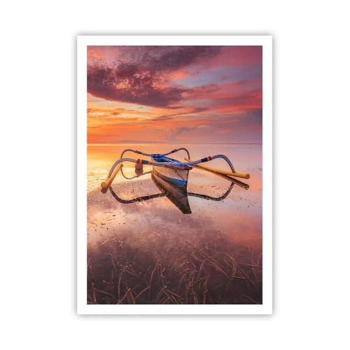 Affisch - Tropiska kvällens lugn - 70x100 cm