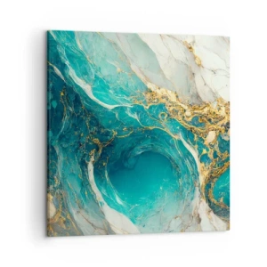 Canvastavla - Bild på duk - En komposition med guldådror - 50x50 cm