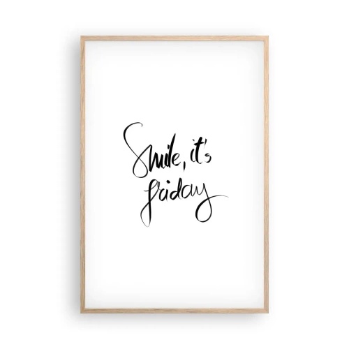 Affisch i ram av ljusek - Riktig glädje - 61x91 cm