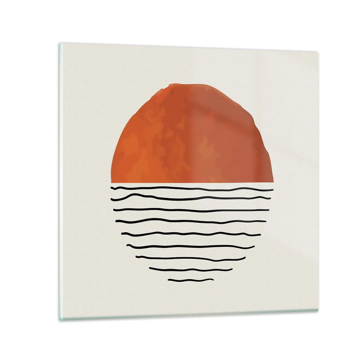 Glastavla - Bild på glas - I japansk stämning - 60x60 cm