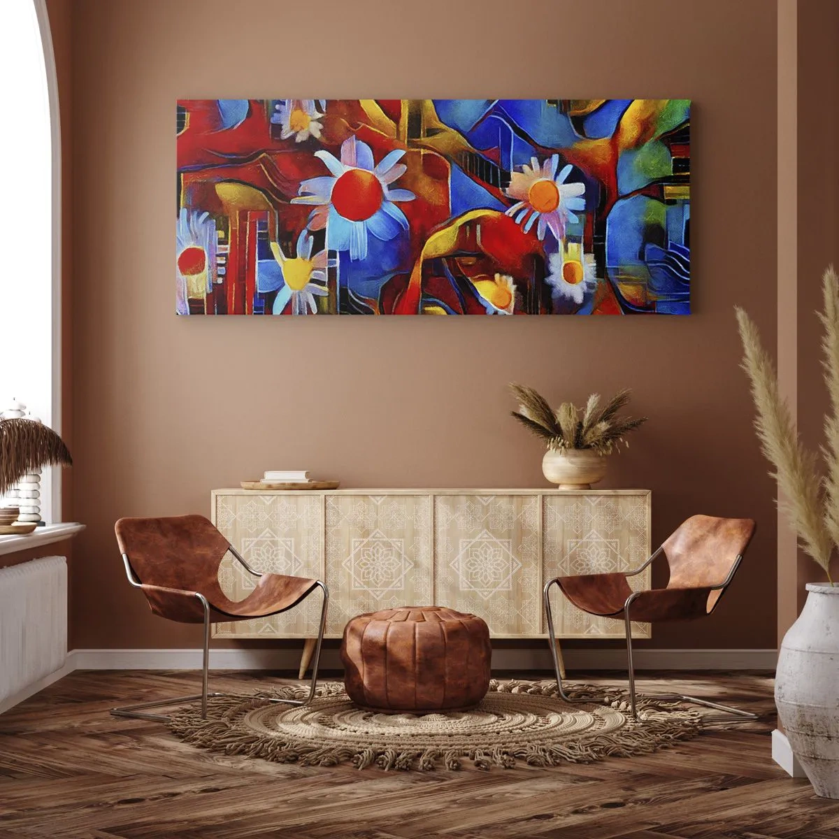 Canvastavla - Bild på duk - Livets färger - 100x40 cm