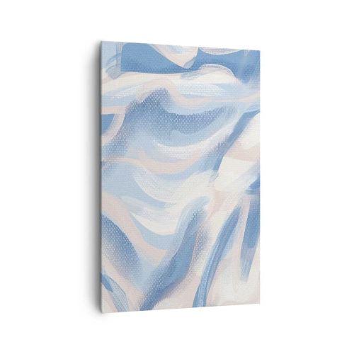 Canvastavla - Bild på duk - Blå krusningar - 80x120 cm