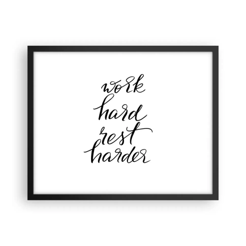 Affisch i svart ram - Livsbalans - 50x40 cm