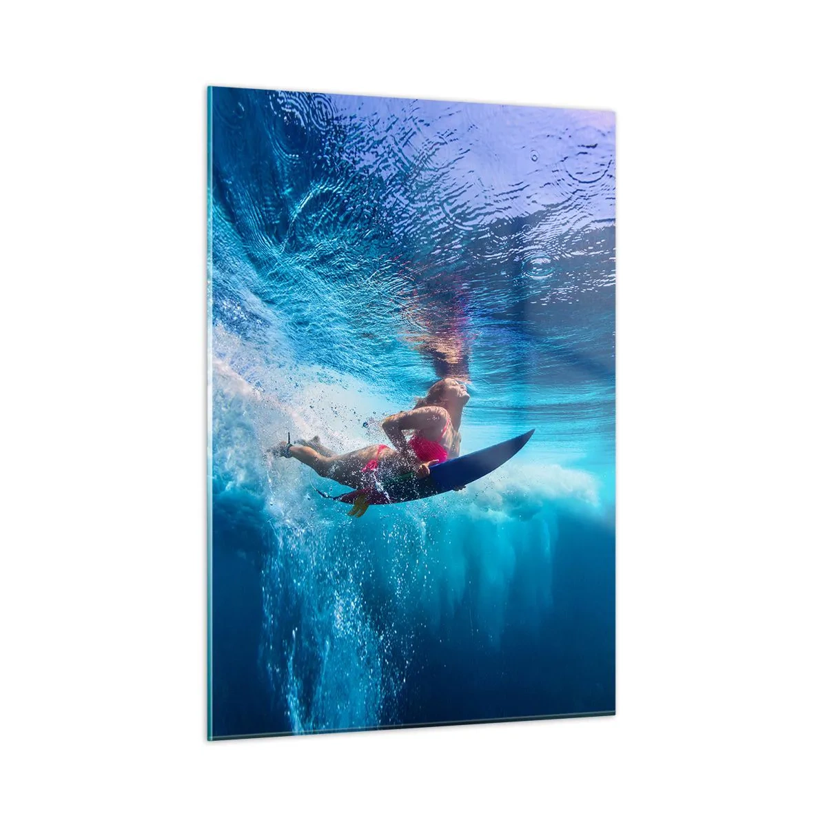 Glastavla - Bild på glas - Glädjens djup - 50x70 cm
