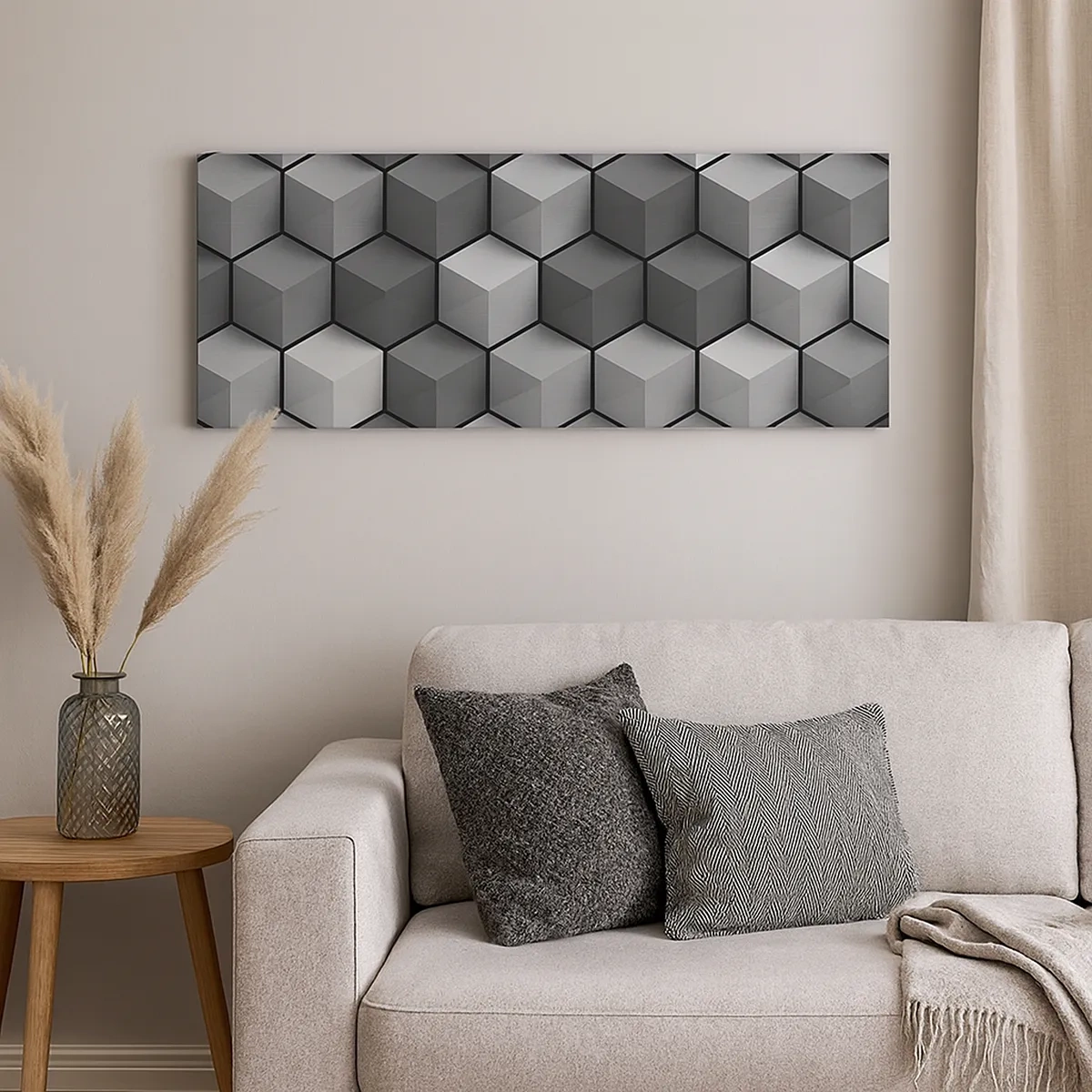 Canvastavla - Bild på duk - Kubistiskt pussel - 30x30 cm