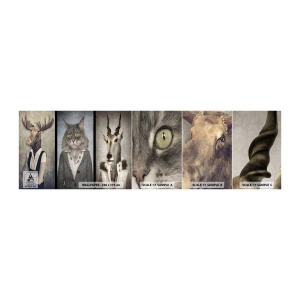 Provbit av självhäftande fototapet Deluxe Sticker - Päls är på modet igen - Abstraktion, Fantasi, Älg - 100x30 cm