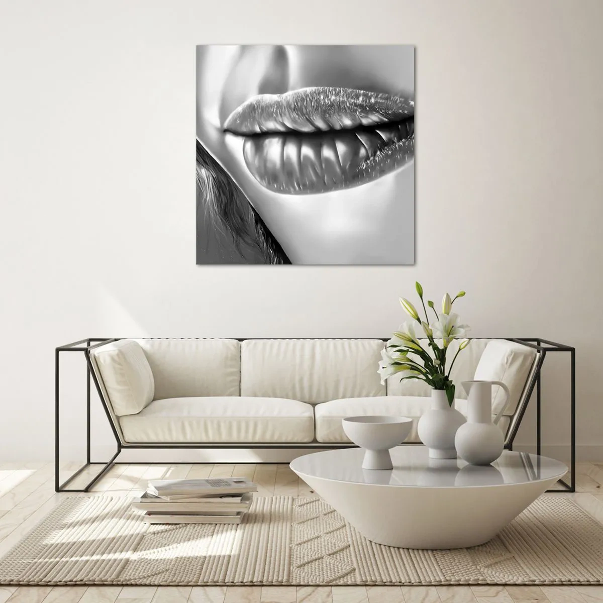 Glastavla - Bild på glas - Jag vet vad du tänker på... - 30x30 cm