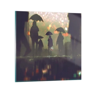 Glastavla - Bild på glas - Ur vattendroppens perspektiv - 30x30 cm