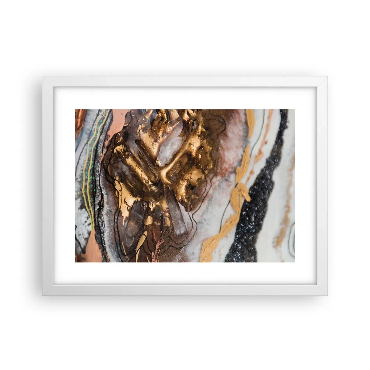 Affisch i vit ram - Jordens element - 40x30 cm