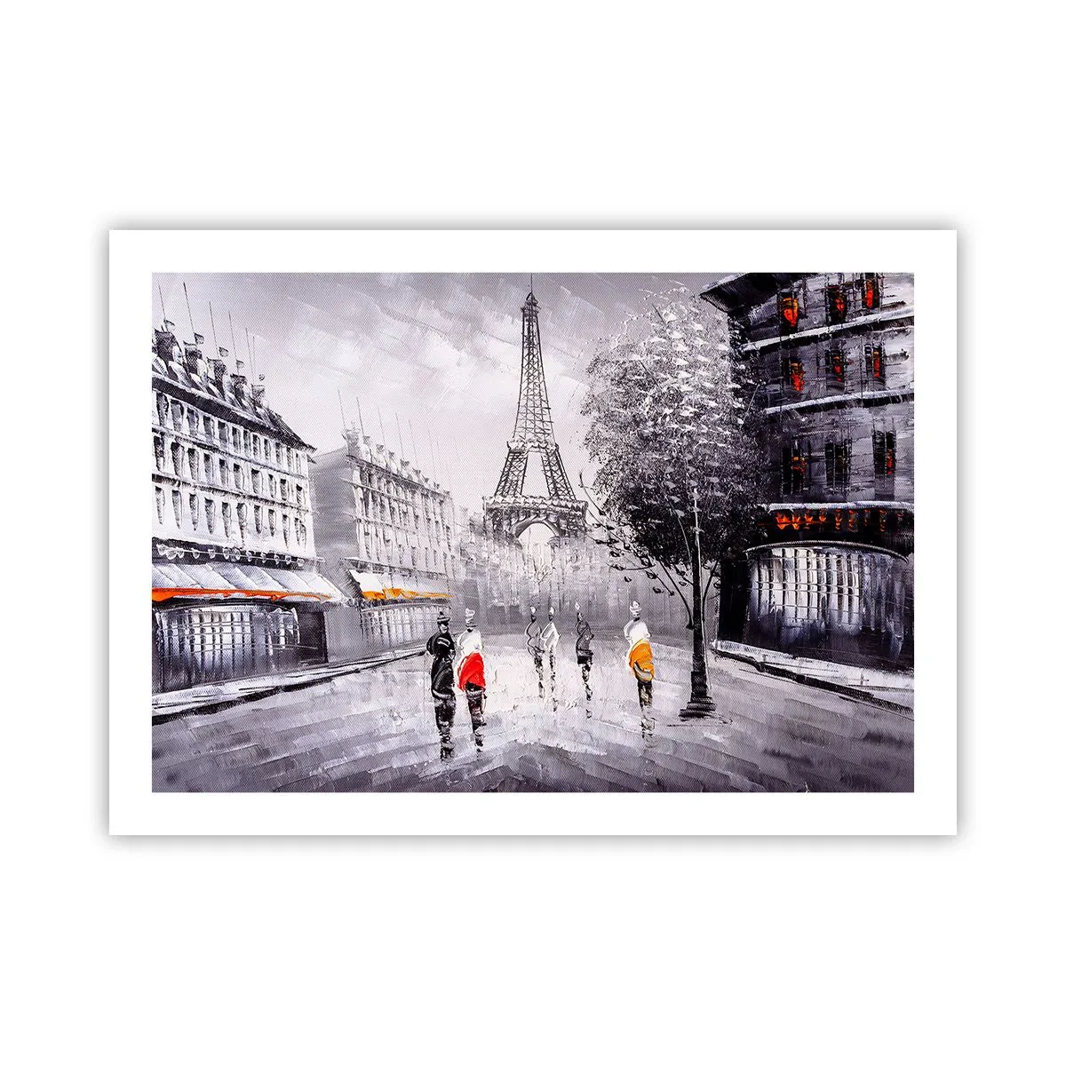 Affisch - Promenad i Paris - 70x50 cm
