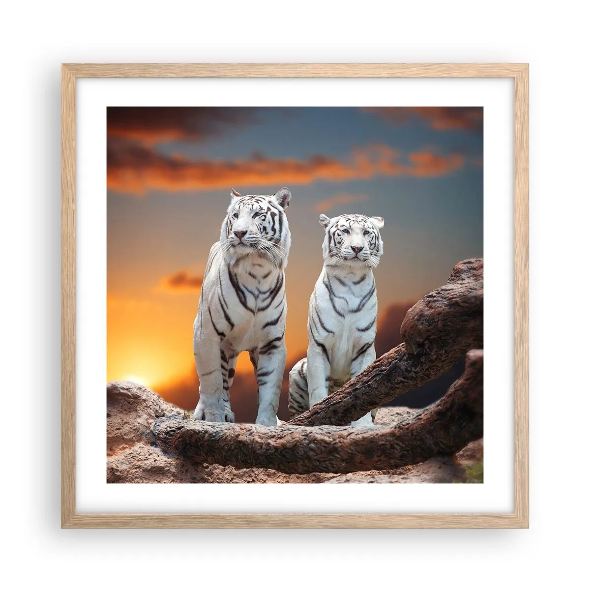 Affisch i ram av ljusek - Helt som i Narnia - 50x50 cm