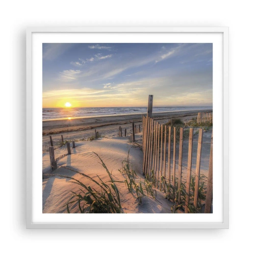 Affisch i vit ram - Vindens sken och skugga - 60x60 cm